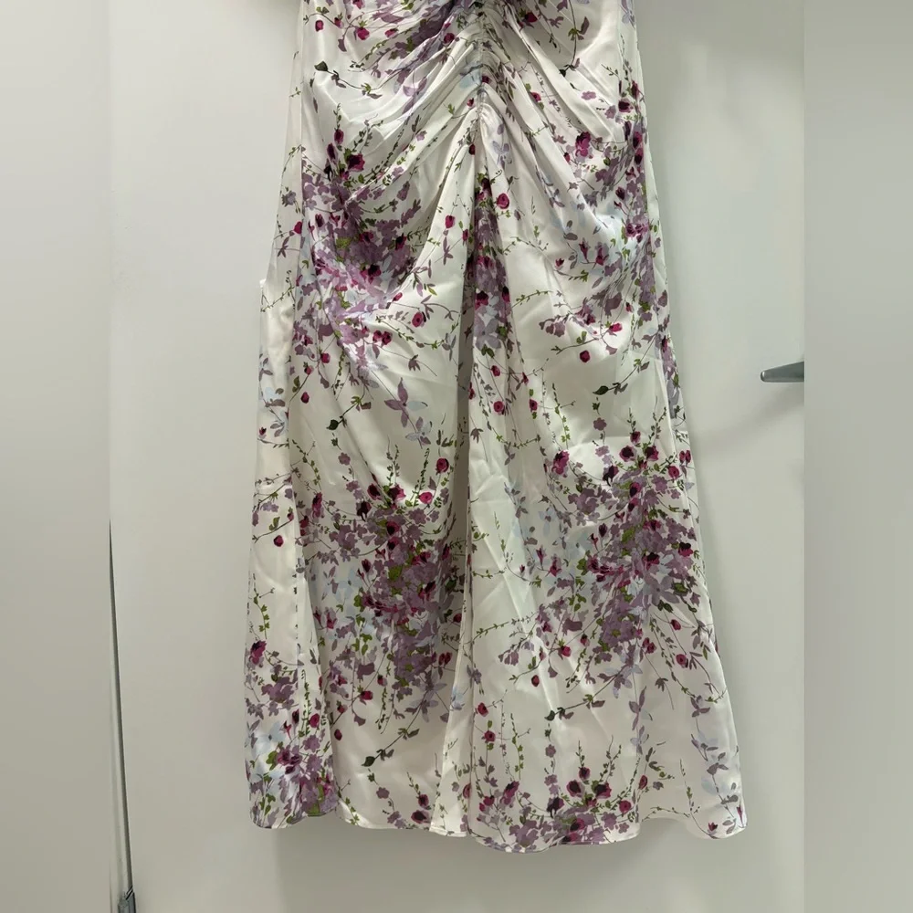 Cinq à Sept Brenton Puff-Sleeve Mid-Summer Bloom Dress Size 4 NWT - Picture 8 of 16